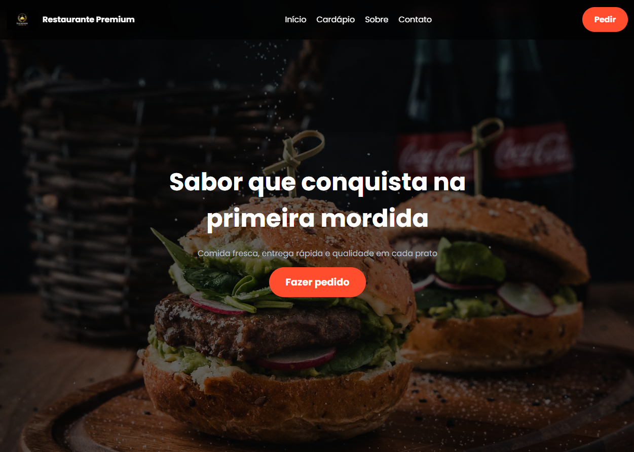 Projeto de site para restaurante
